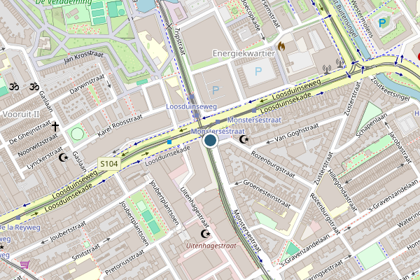 Politie-melding op Monstersestraat, Den Haag op 23 juni, kaart-overzicht