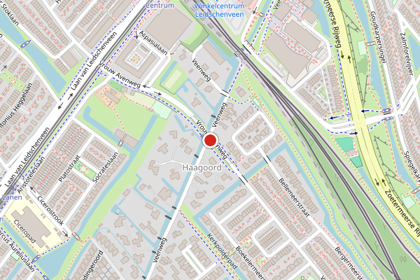 Brandweer-melding op Vrouw Avenweg, Den Haag op 23 juni, kaart-overzicht