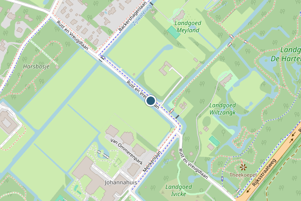 Politie-melding op Rust en Vreugdlaan, Wassenaar op 23 juni, kaart-overzicht