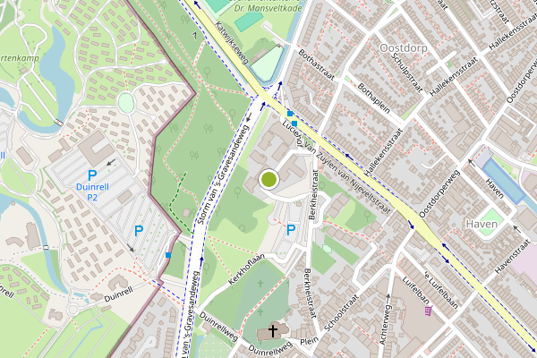 Ambulance-melding op Berkheistraat, Wassenaar op 23 juni, kaart-overzicht