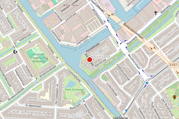 Brandweer-melding op Zodiakplein, Den Haag op 23 juni, kaart-overzicht