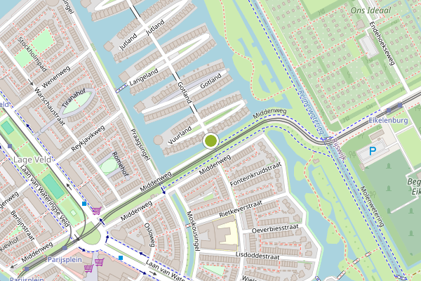Ambulance-melding op Vuurland, Den Haag op 23 juni, kaart-overzicht
