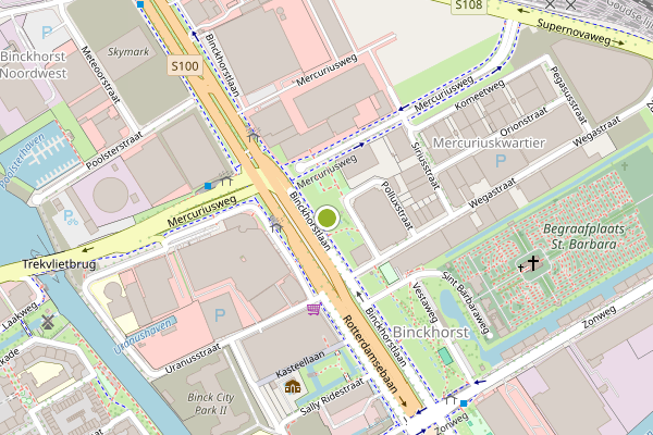 Ambulance-melding op Mercuriusweg, Den Haag op 23 juni, kaart-overzicht