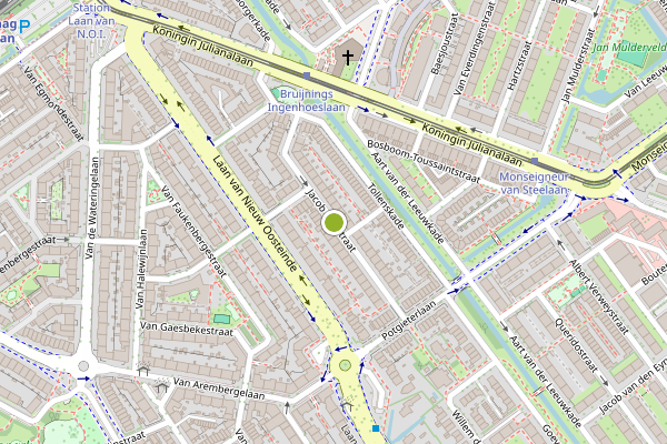 Ambulance-melding op Jacob Catsstraat, Voorburg op 23 juni, kaart-overzicht