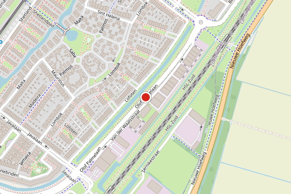 Brandweer-melding op Olof Palmelaan, Zoetermeer op 23 juni, kaart-overzicht