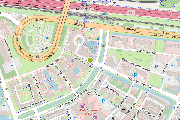 Ambulance-melding op Danny Kayelaan, Zoetermeer op 24 juni, kaart-overzicht