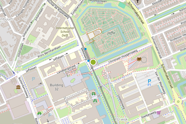 Ambulance-melding op Mekelweg, Delft op 24 juni, kaart-overzicht