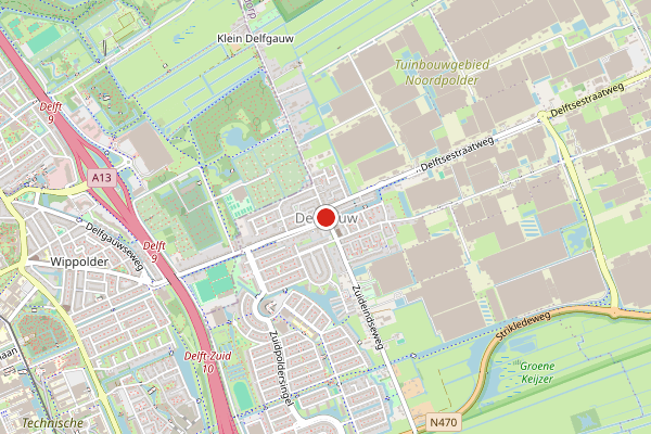 Brandweer-melding op Delfgauw op 24 juni, kaart-overzicht