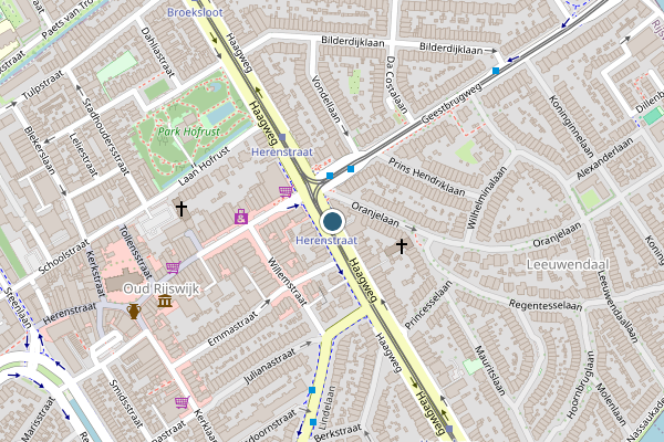 Ambulance + Politie samen ter plaatse op Haagweg, Rijswijk op 24 juni, kaart-overzicht nieuws-bericht