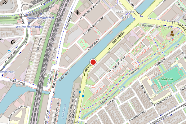 Brandweer-melding op Neherkade, Den Haag op 24 juni, kaart-overzicht