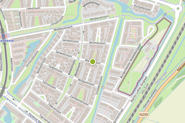 Ambulance-melding op Waalstroom, Zoetermeer op 24 juni, kaart-overzicht