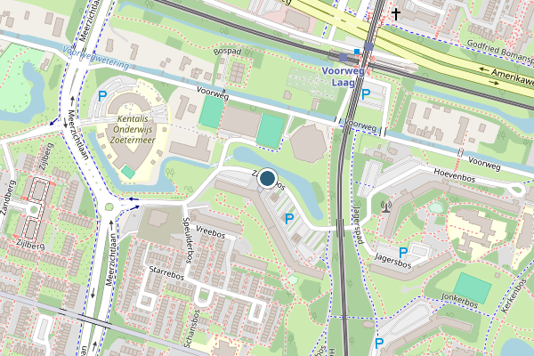 Politie-melding op Zalkerbos, Zoetermeer op 24 juni, kaart-overzicht