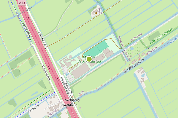Ambulance-melding op Rijksstraatweg, Delft op 24 juni, kaart-overzicht