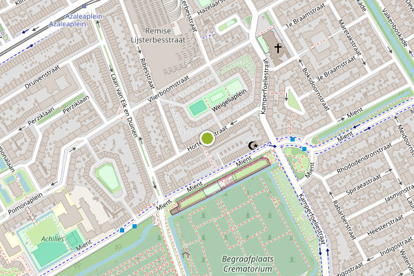 Ambulance-melding op Hortensiastraat, Den Haag op 24 juni, kaart-overzicht