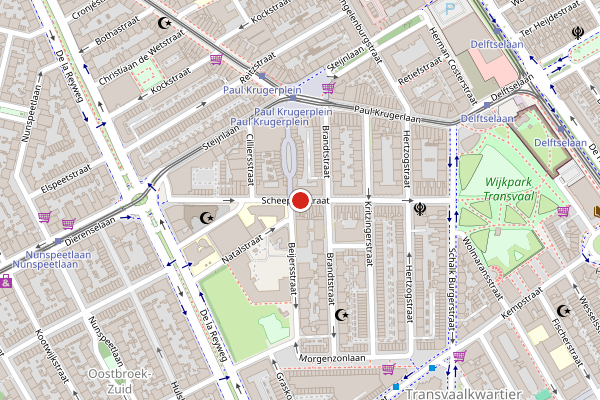 Brandweer-melding op Scheepersstraat, Den Haag op 24 juni, kaart-overzicht
