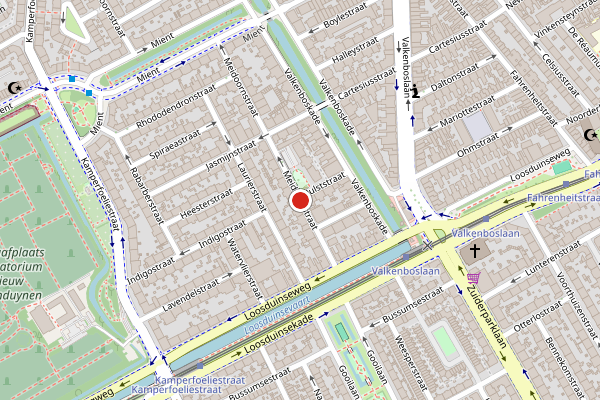 Brandweer-melding op Meidoornstraat, Den Haag op 24 juni, kaart-overzicht