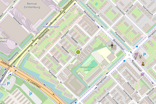 Ambulance-melding op Laagveen, Den Haag op 24 juni, kaart-overzicht