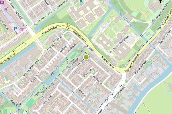 Ambulance-melding op Pelikaanhof, Leidschendam op 24 juni, kaart-overzicht