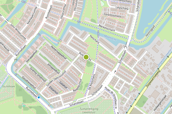 Ambulance-melding op Ruseschans, Zoetermeer op 24 juni, kaart-overzicht