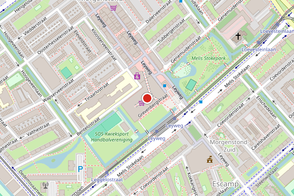Brandweer-melding op Leyweg, Den Haag op 24 juni, kaart-overzicht