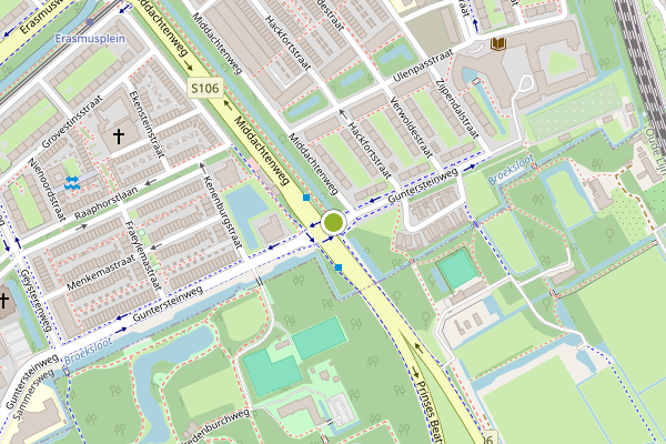 Ambulance-melding op Guntersteinweg, Den Haag op 24 juni, kaart-overzicht