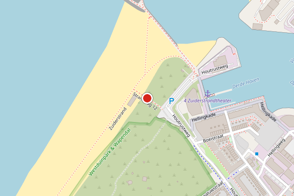 Brandweer-melding op Strandslag 12, Den Haag op 24 juni, kaart-overzicht