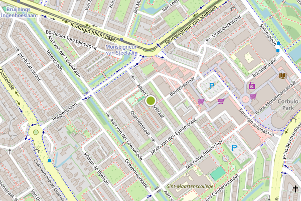 Ambulance-melding op Albert Verweystraat, Voorburg op 24 juni, kaart-overzicht