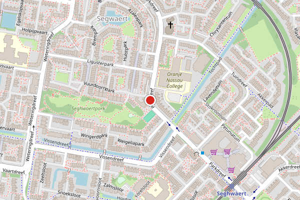 Brandweer-melding op Parkdreef, Zoetermeer op 24 juni, kaart-overzicht