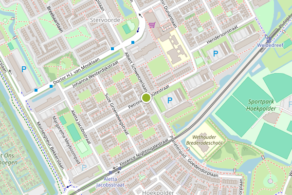 Ambulance-melding op Petronella Voutestraat, Rijswijk op 25 juni, kaart-overzicht