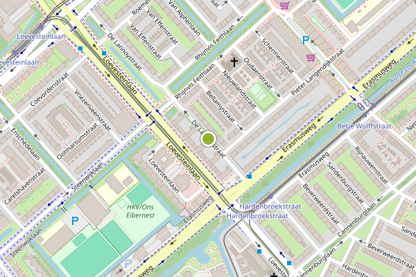 Ambulance-melding op De Lannoystraat, Den Haag op 25 juni, kaart-overzicht