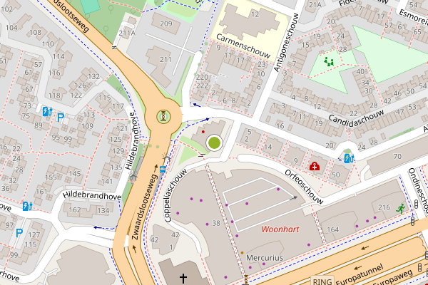 Ambulance-melding op praktijk, Zoetermeer op 25 juni, kaart-overzicht