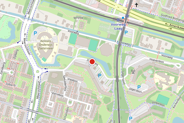 Brandweer-melding op Zalkerbos, Zoetermeer op 25 juni, kaart-overzicht