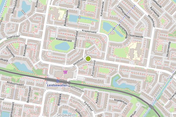 Ambulance-melding op Velddreef, Zoetermeer op 25 juni, kaart-overzicht