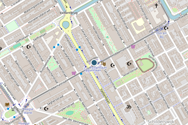 Politie-melding op Paletplein, Den Haag op 25 juni, kaart-overzicht