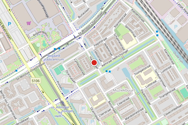 Brandweer-melding op Harpsingel, Rijswijk op 25 juni, kaart-overzicht