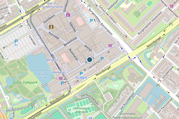 Politie-melding op Liguster, Leidschendam op 17 april, kaart-overzicht