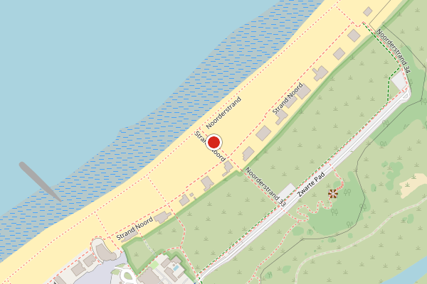 Brandweer-melding op Strand Noord, Den Haag op 25 juni, kaart-overzicht