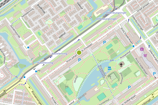 Ambulance-melding op Prins Johan Willem Frisolaan, Leidschendam op 25 juni, kaart-overzicht