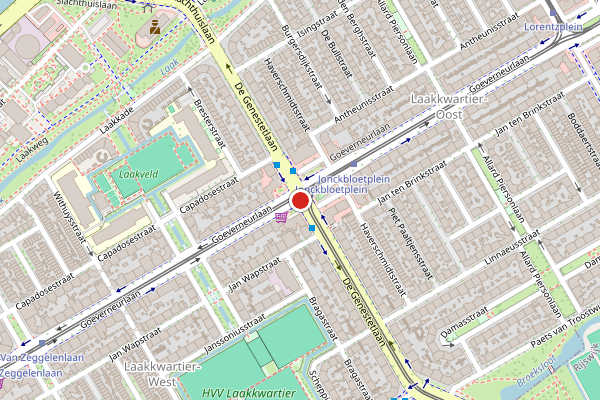Brandweer-melding op De Genestetlaan, Den Haag op 25 juni, kaart-overzicht