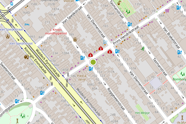 Ambulance-melding op Prins Hendrikstraat, Den Haag op 25 juni, kaart-overzicht