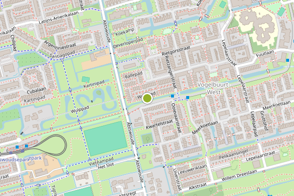 Ambulance-melding op Wulppad, Delft op 25 juni, kaart-overzicht