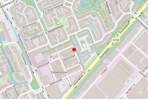 Brandweer-melding op Dekkershoek, Den Haag op 26 juni, kaart-overzicht