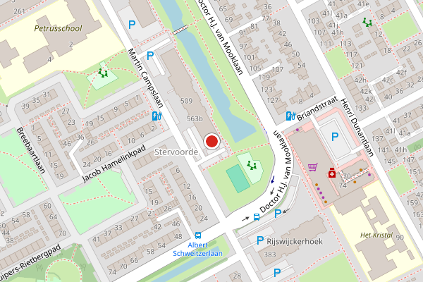 Brandweer-melding op Martin Campslaan, Rijswijk op 26 juni, kaart-overzicht