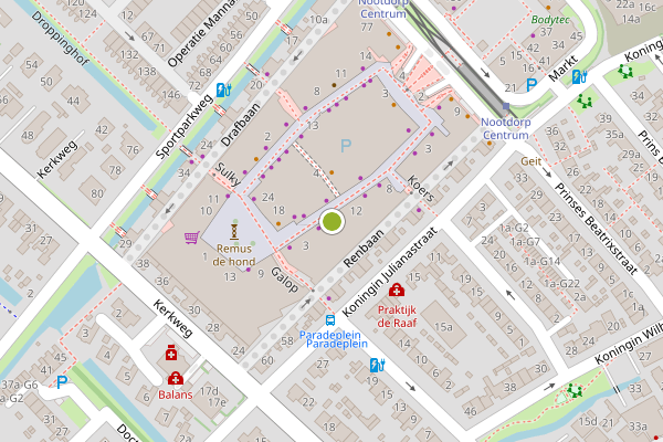 Ambulance-melding op Korte Baan, Nootdorp op 26 juni, kaart-overzicht