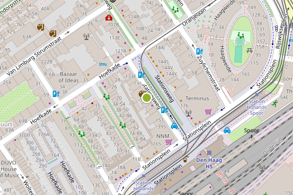 Ambulance-melding op Stationsweg, Den Haag op 26 juni, kaart-overzicht