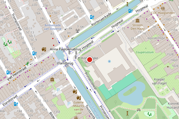 Brandweer-melding op Hogewal, Den Haag op 26 juni, kaart-overzicht
