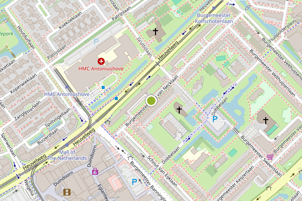 Ambulance-melding op Burgemeester Caan van Necklaan, Leidschendam op 26 juni, kaart-overzicht