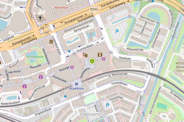 Ambulance-melding op Oostwaarts, Zoetermeer op 26 juni, kaart-overzicht