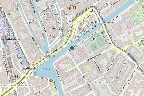Politie-melding op Kanaalweg, Delft op 26 juni, kaart-overzicht