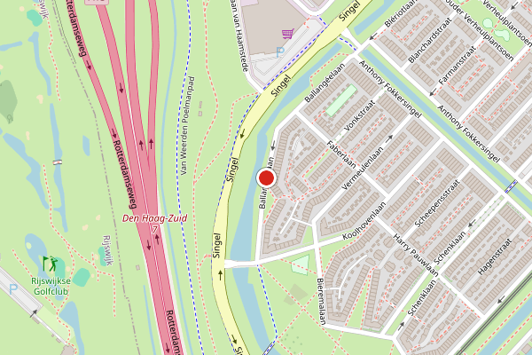 Brandweer-melding op Ballangeelaan, Den Haag op 27 juni, kaart-overzicht